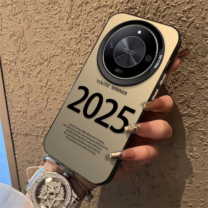 适用于【华为】荣耀X50创意简约2025个性男女新款防摔手机壳