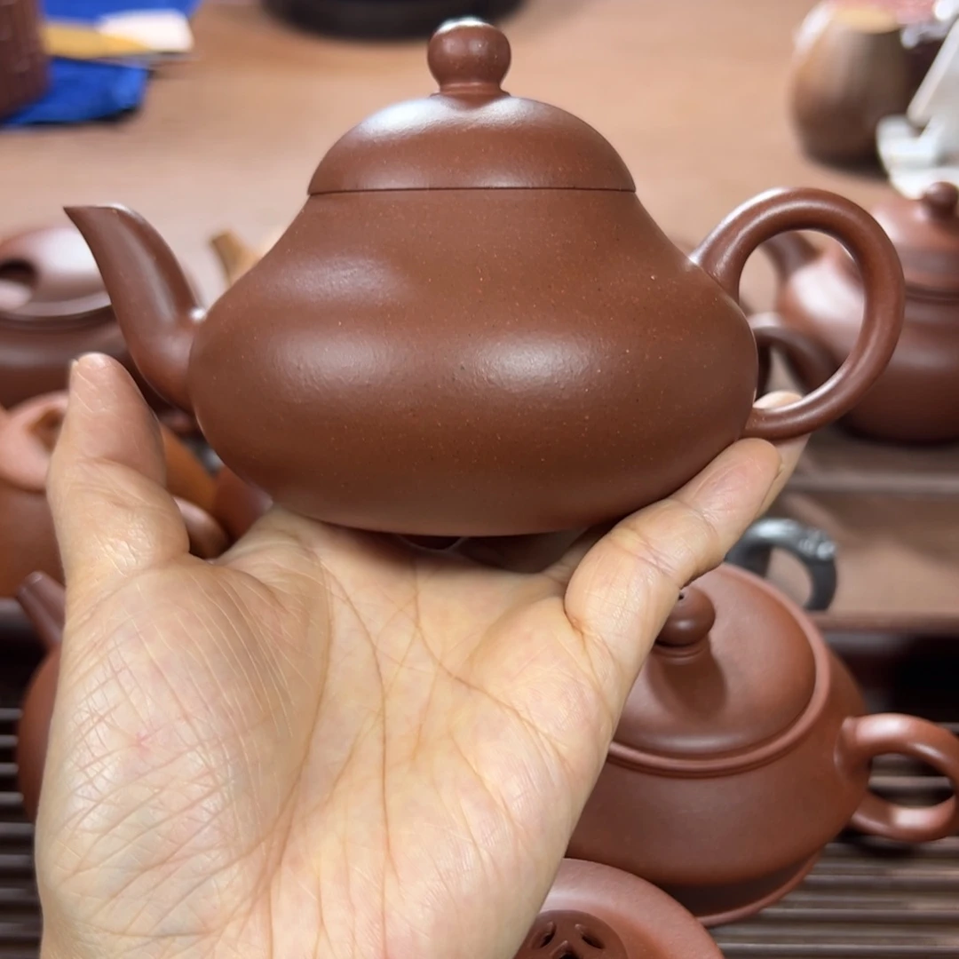 紫砂茶壶红皮龙 梨形 230cc