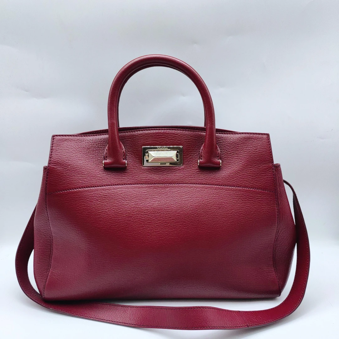 95新 MaxMara   红色手提单肩包  1408 6100