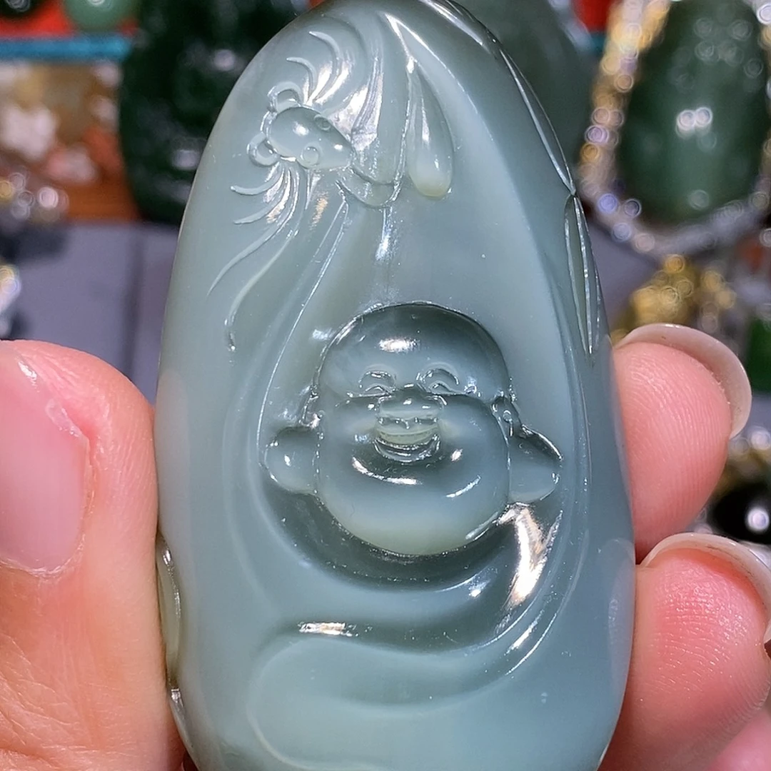 萌***萌和田玉（碧玉）未镶嵌颈饰