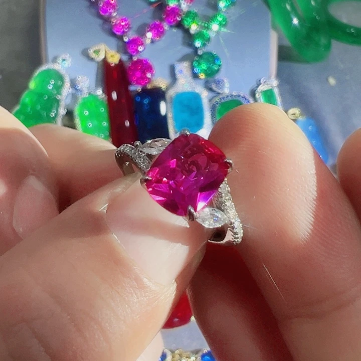 非金属红色蓝色满镶嵌