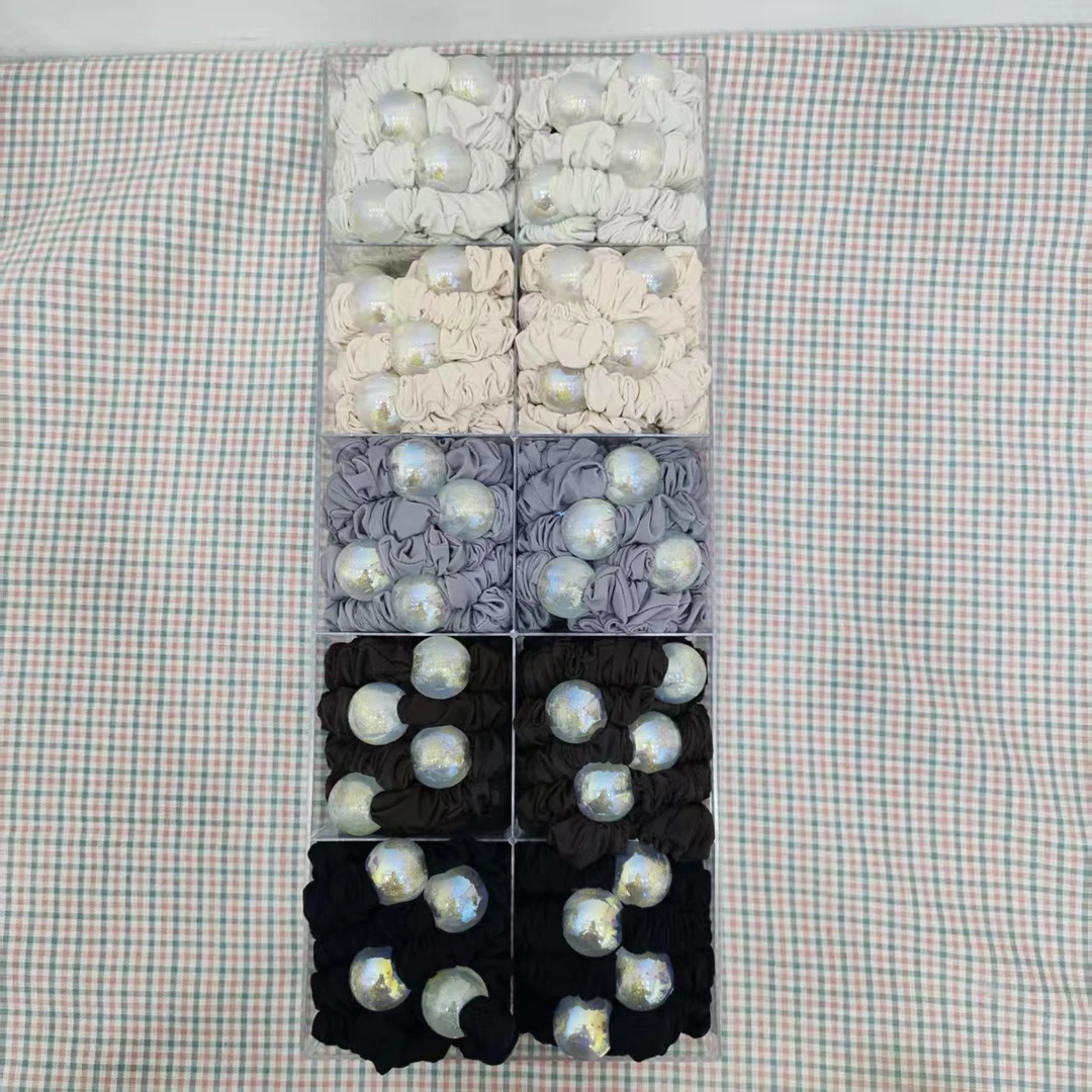 【5根】女士大珠珠宽松紧扎头绳