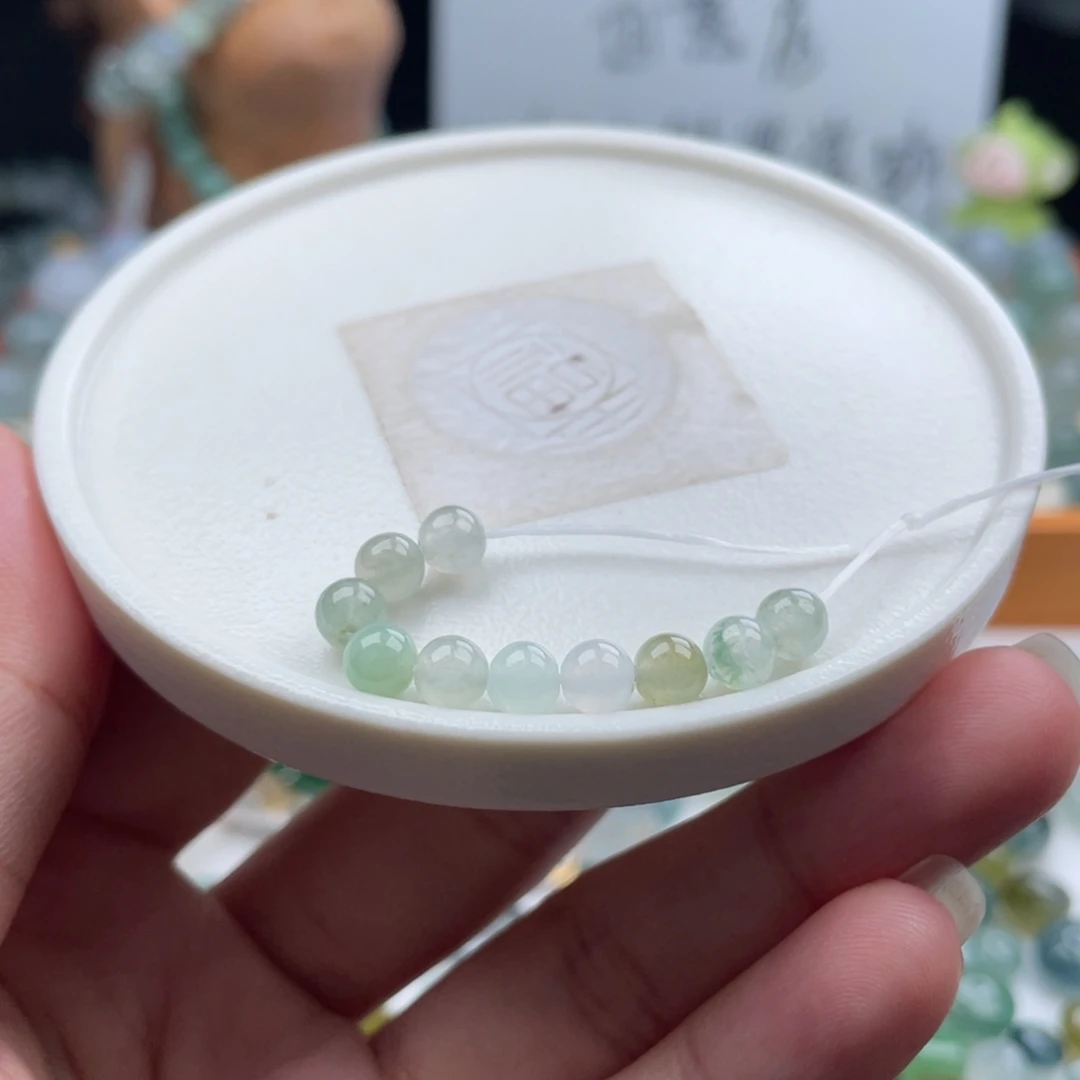 翡翠散珠天然缅甸翡翠a货一串4.9