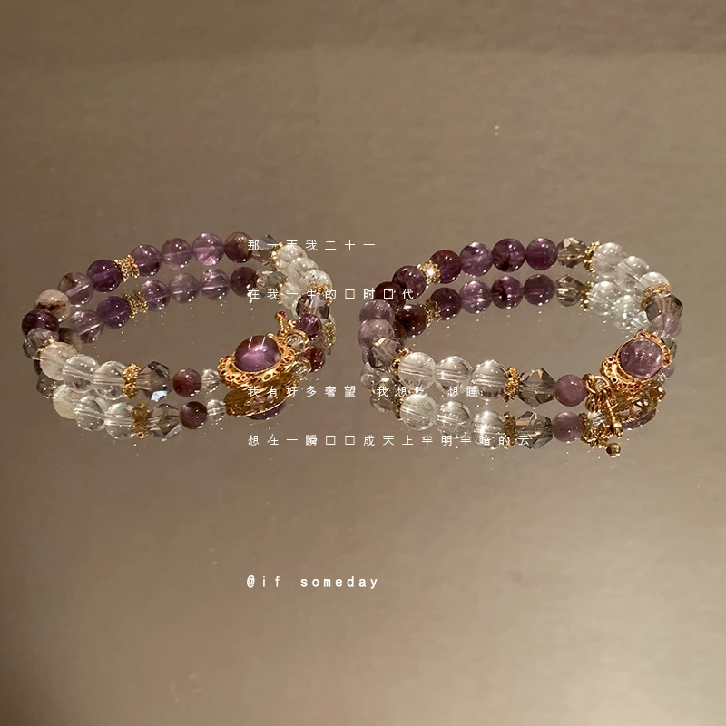 【筱梦】小众百搭设计感水晶温柔手链时尚手饰