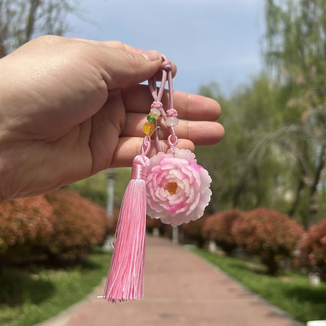 宝藏文创 牡丹花挂饰洛阳原创文创伴手礼可爱送人背包挂件