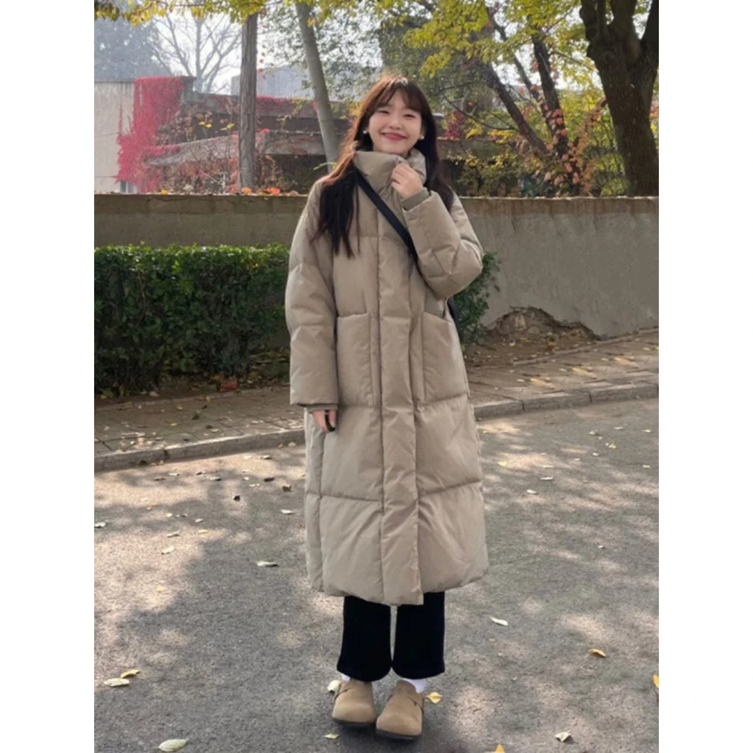 中长款过膝棉服女冬季外套爆款加厚保暖小个子宽松韩版棉衣棉袄女