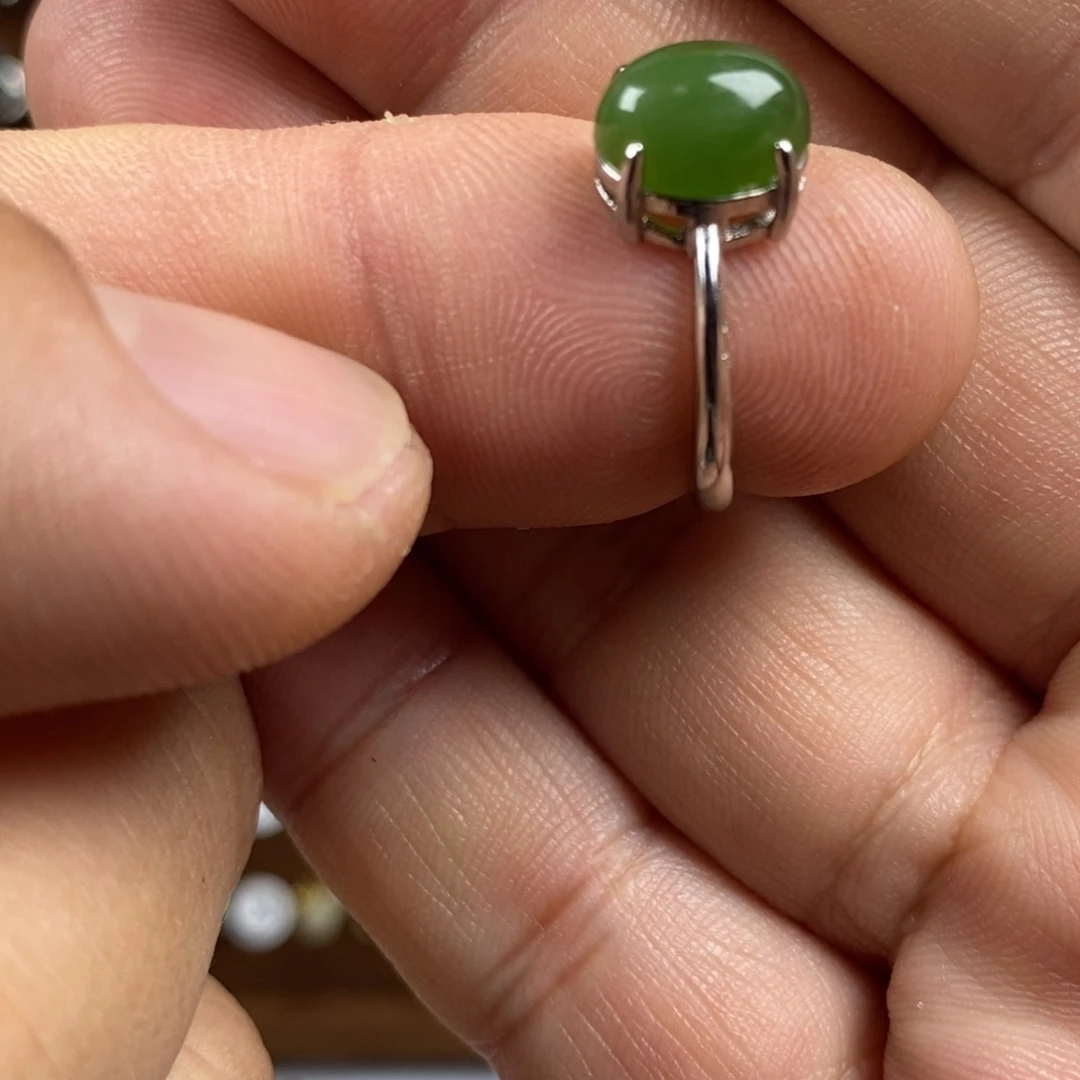 和田玉（碧玉）戒指合金