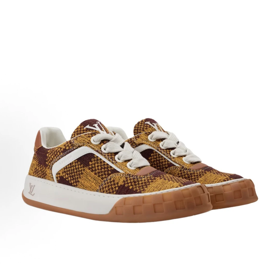 未使用 LouisVuitton/路易威登 26新款 Tilted 棕色棋盘格饼干鞋