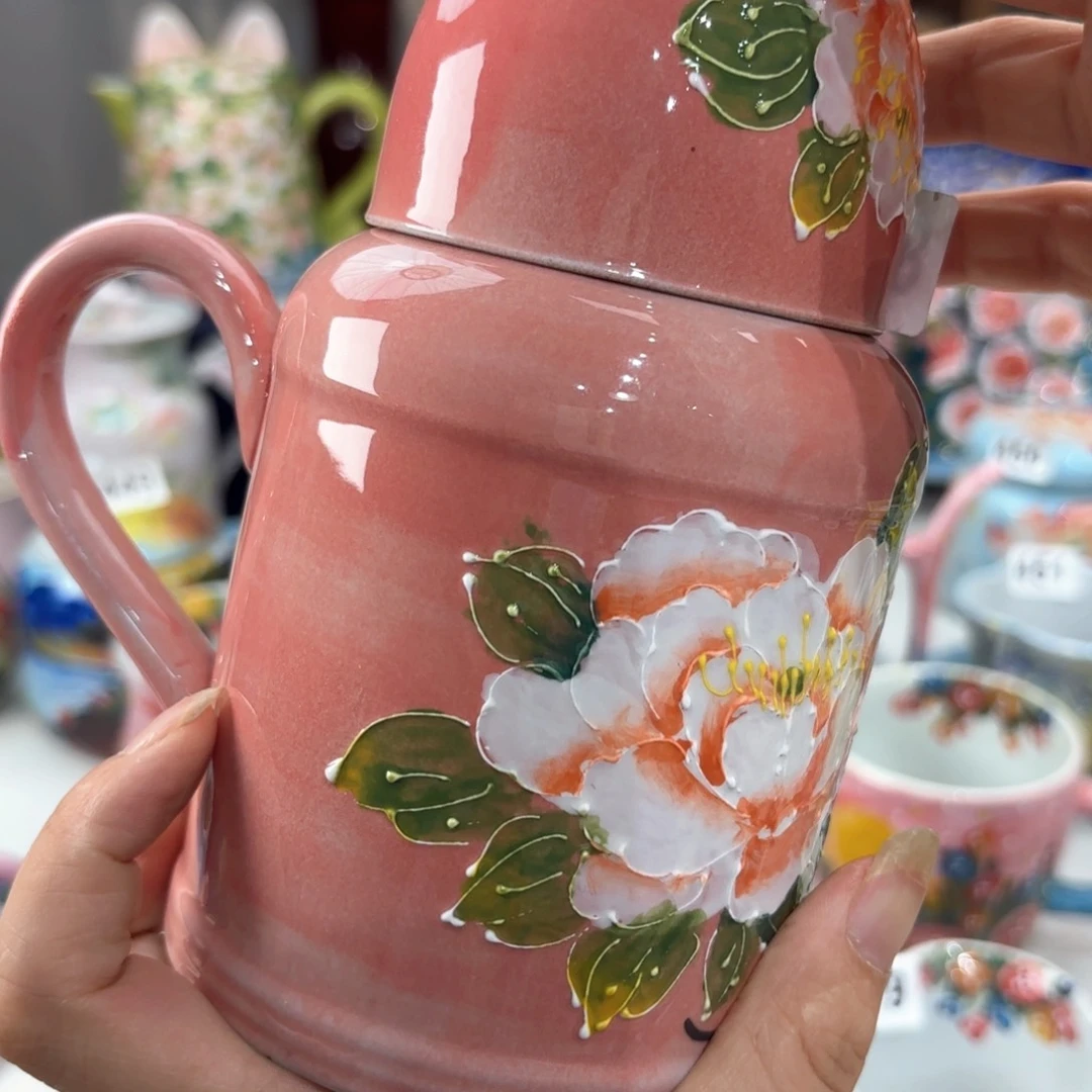 景德镇手绘高温釉下彩陶瓷茶具