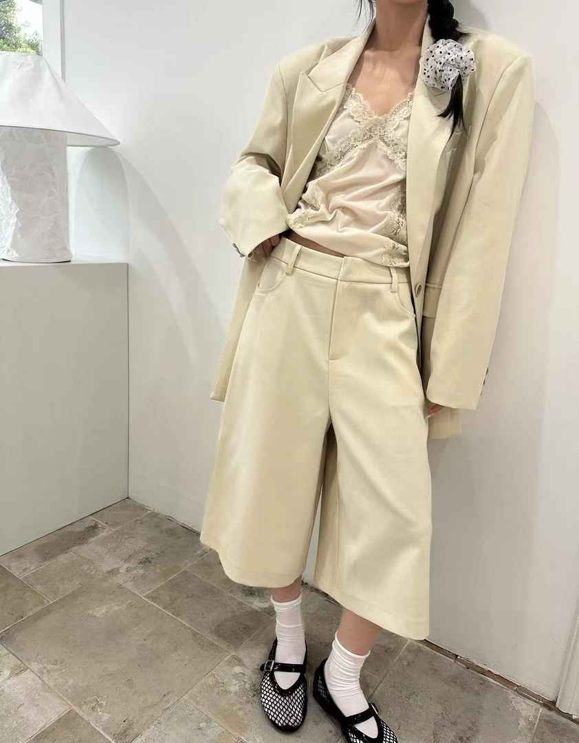 福 REP 8255# 复古六分西裤宽松廓形休闲裤（裤长66）