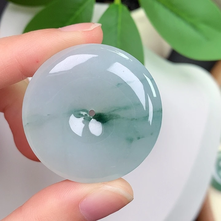 颈饰未镶嵌翡翠平安扣35.4-6.3mm