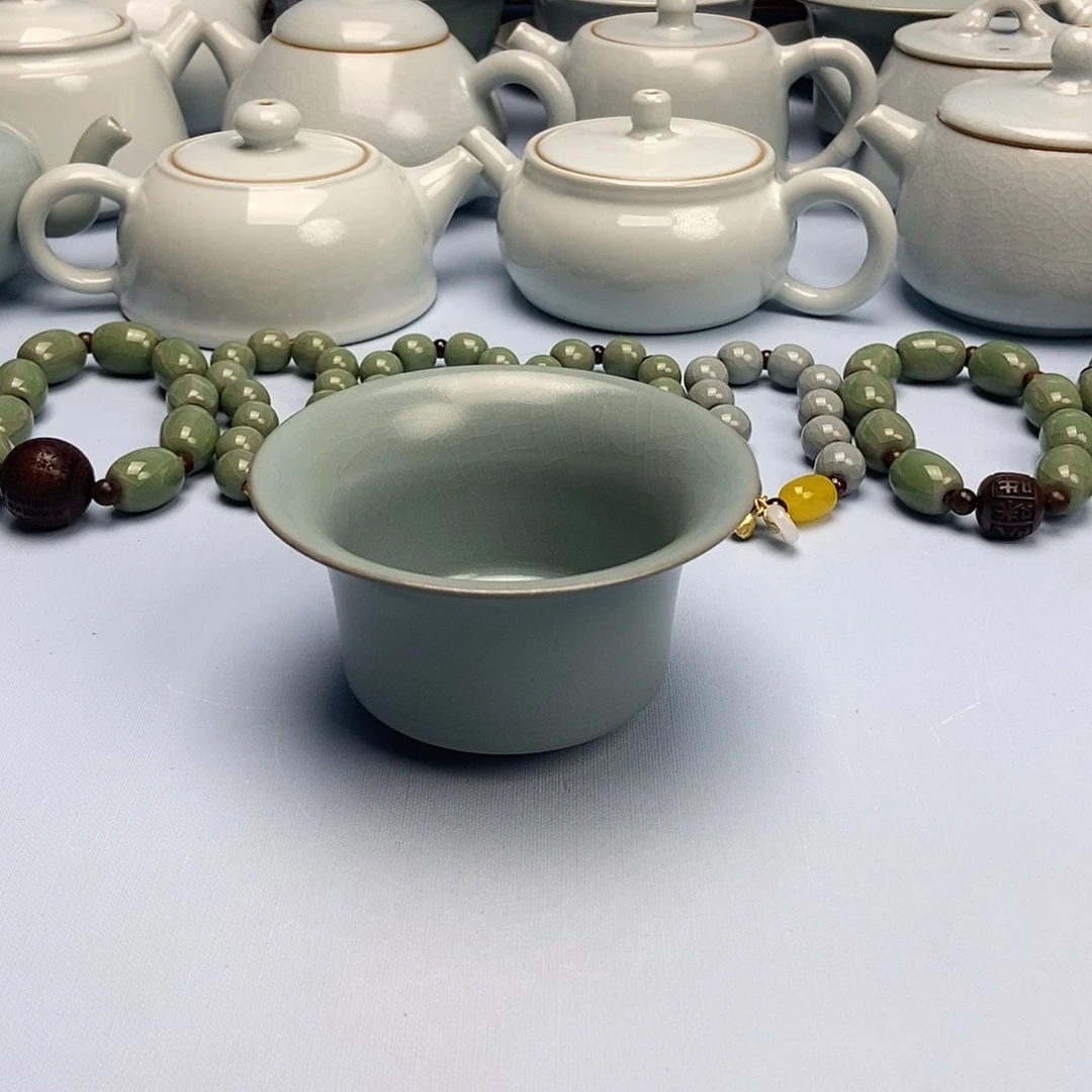 杯仿古马蹄杯原矿原釉原产地