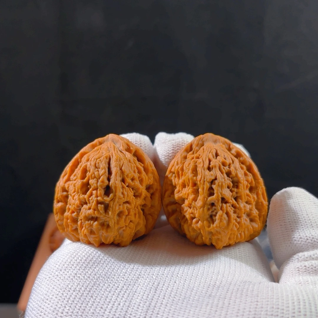 吊坠文玩核桃4号链接39-38-39天残三角高炮