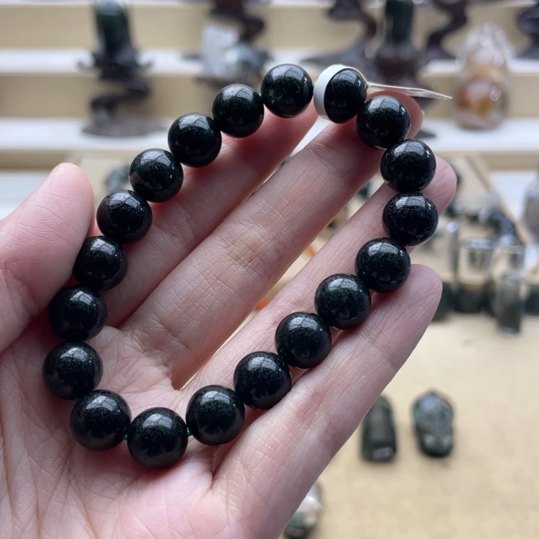 水晶手串未镶嵌如*山满绿幽灵手串