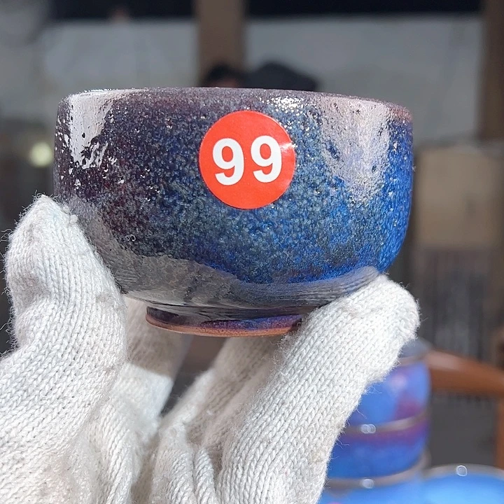 杯原矿釉手工制作钧瓷