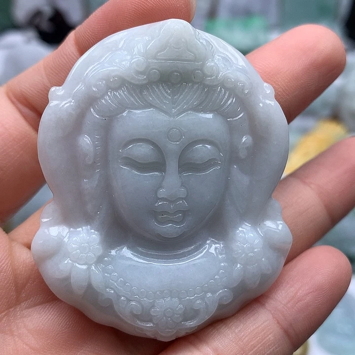 翡翠未镶嵌颈饰观音福利