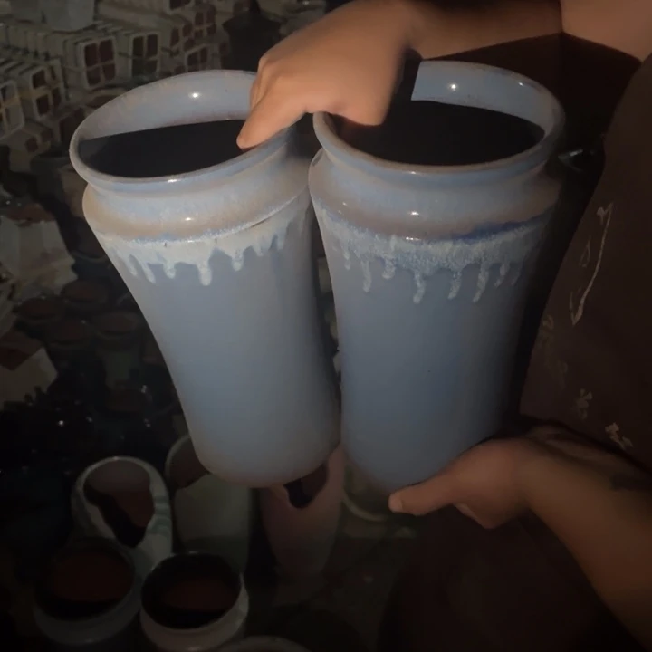 紫砂花盆口14高29正品正品