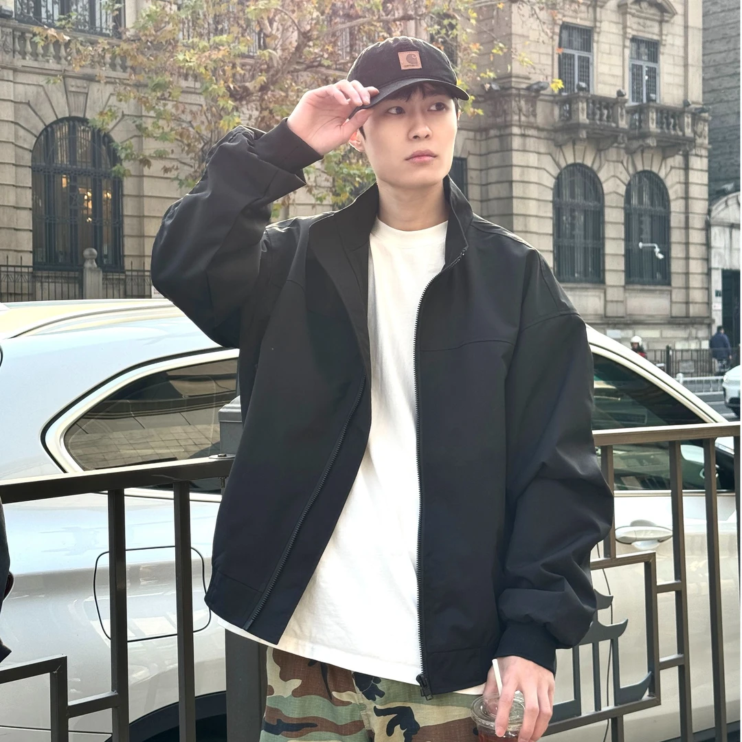 【小泽】25新款春秋防水夹克外套男生百搭设计感基础净版韩系外套