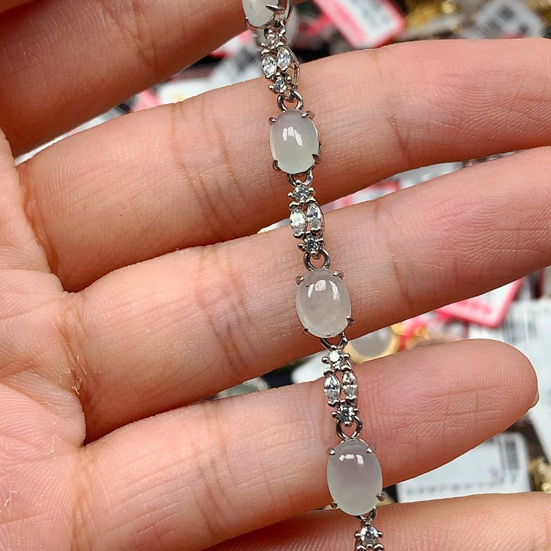 翡翠戒指银S925镶嵌