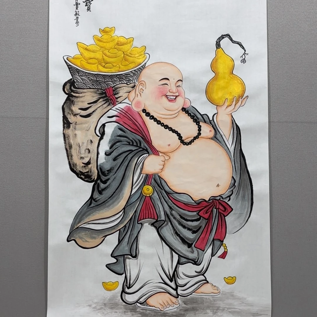 国画精品人物四尺竖幅贾敏