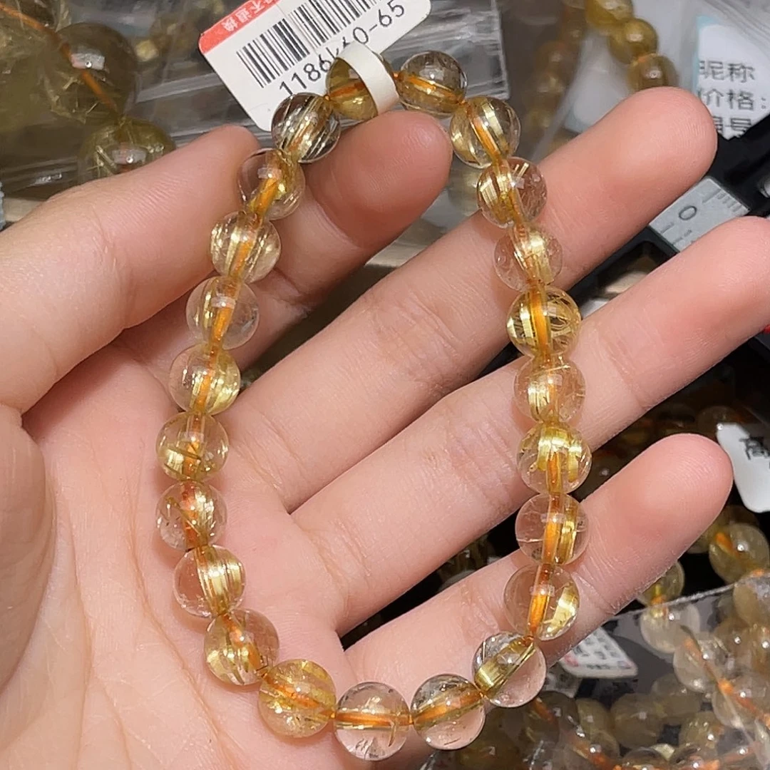 派***了未镶嵌手链水晶金发晶8+