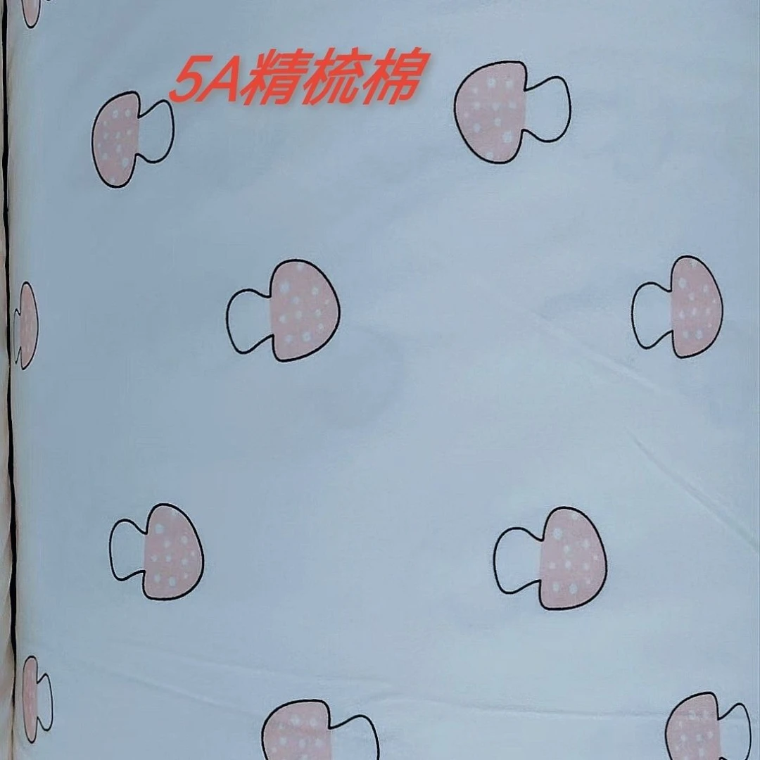 A类母婴级婴儿针织布料宝宝卡通印花儿童睡衣面料100%全棉