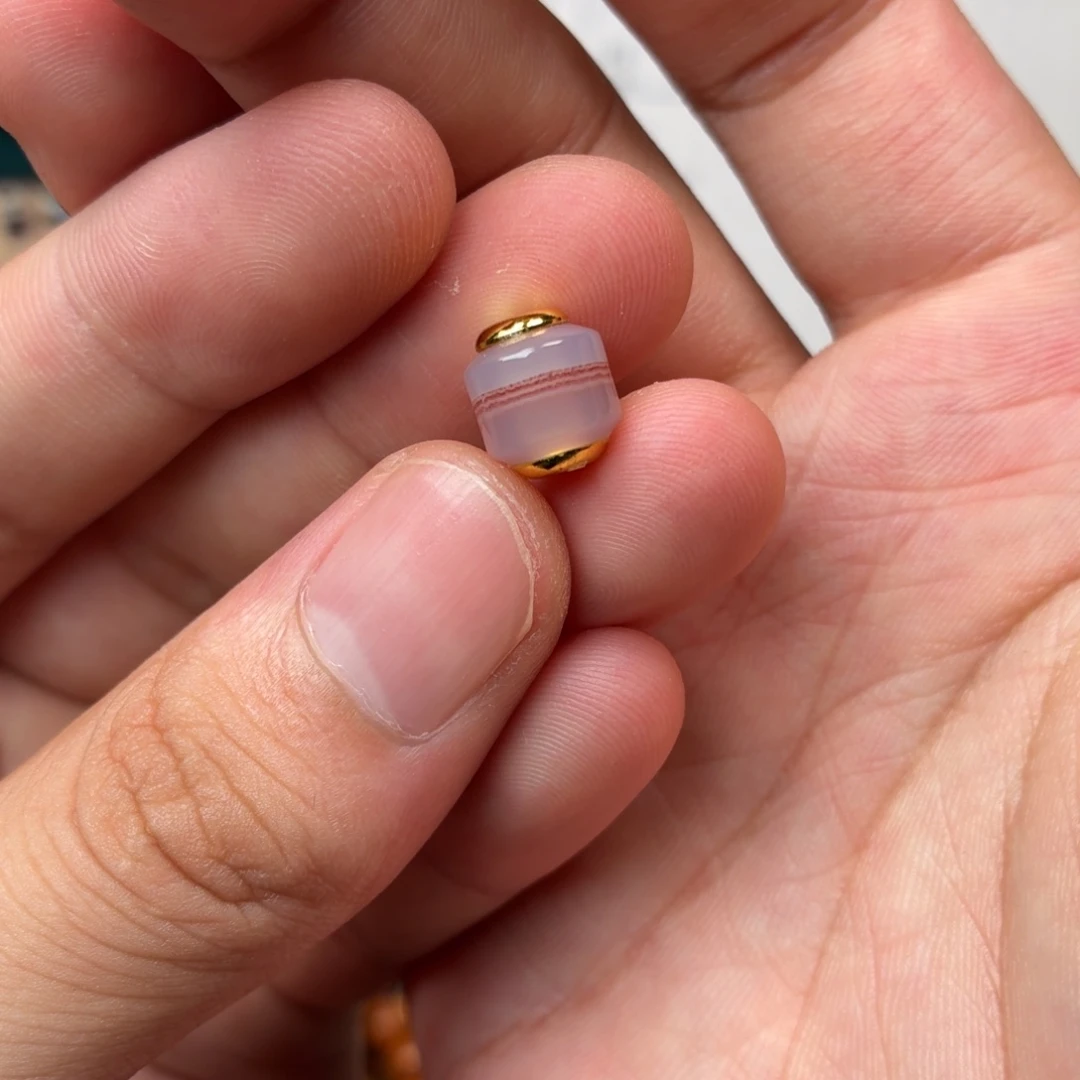 玛瑙/玉髓未镶嵌配饰朱一线8.5mm多样性发一