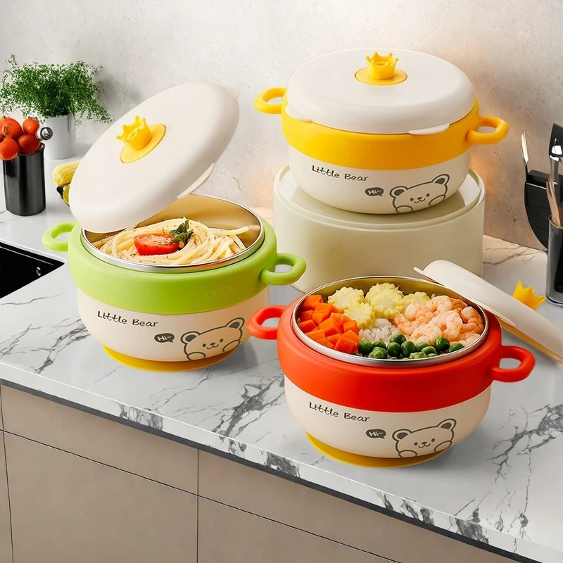 儿童碗新款宝宝专用炒菜注水保温碗婴儿恒温吸盘碗家具客厅餐具