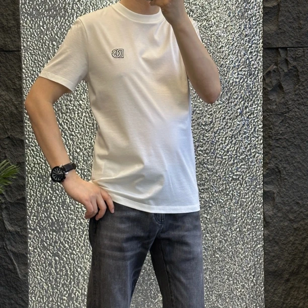 DG迪噶雅男士时尚短袖123-11男士提花匹马棉打底短袖T恤