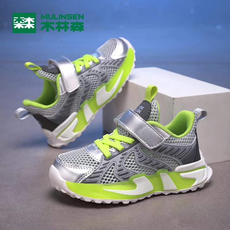 木林森童鞋2025夏季新款儿童运动鞋中大童6-12岁单网透气跑步鞋