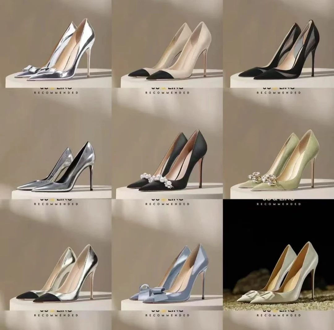 （001-200）羊皮牛皮时尚休闲百搭夏季春季潮气质舒适轻奢女士细跟