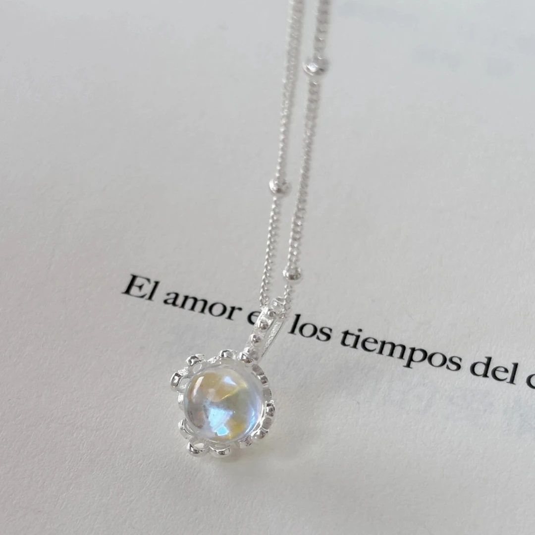 合金锆石吊坠 时尚精致小众坠链