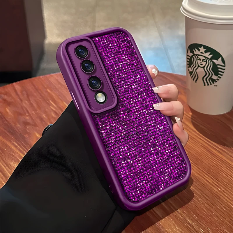 闪紫片适用于荣耀80/80pro手机壳高颜值网红防摔女款