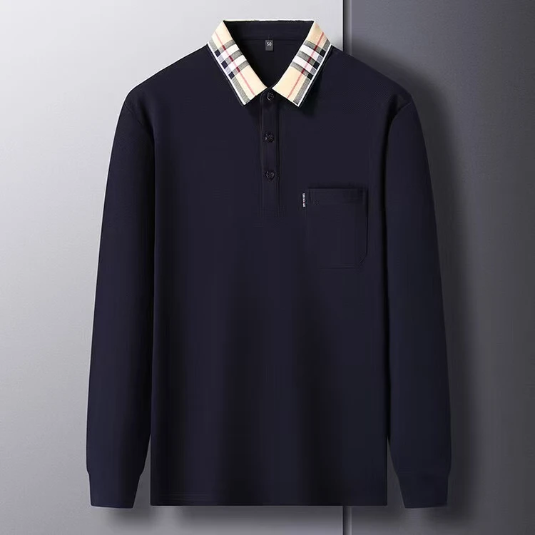 男士纯棉休闲常规款亲肤易打理T恤宽松大码上衣POLO衫