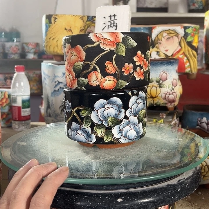 景德镇幸运花盆满38包邮