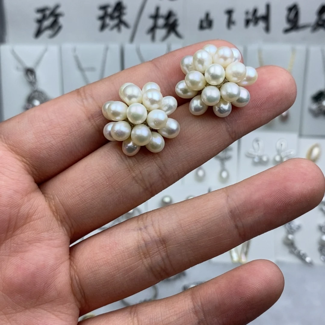 未镶嵌淡水珍珠耳饰