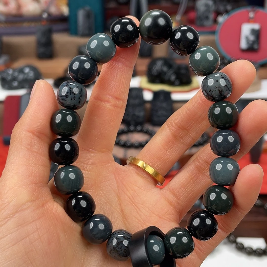 和田玉未镶嵌手串卡12精工多宝