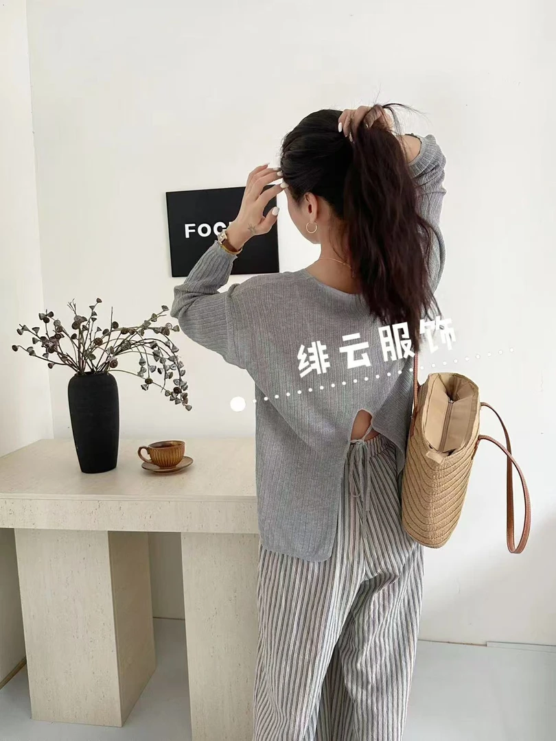 X/韩系慵懒风绑带设计防晒开衫宽松显瘦遮肉上衣外套女空调衫A325