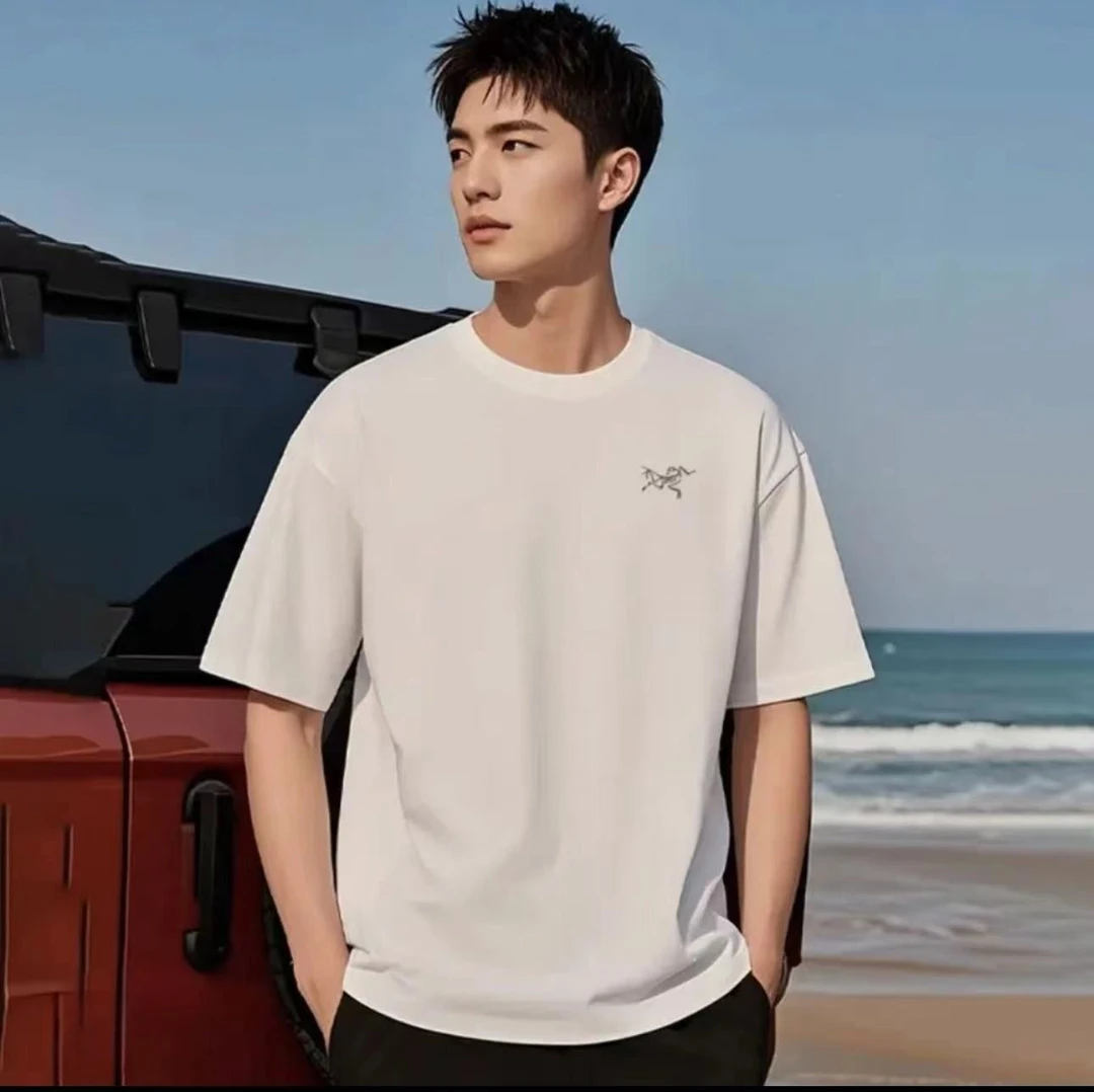 【X】茑家 银茑刺绣小胸标&后背净版短袖 简约百搭