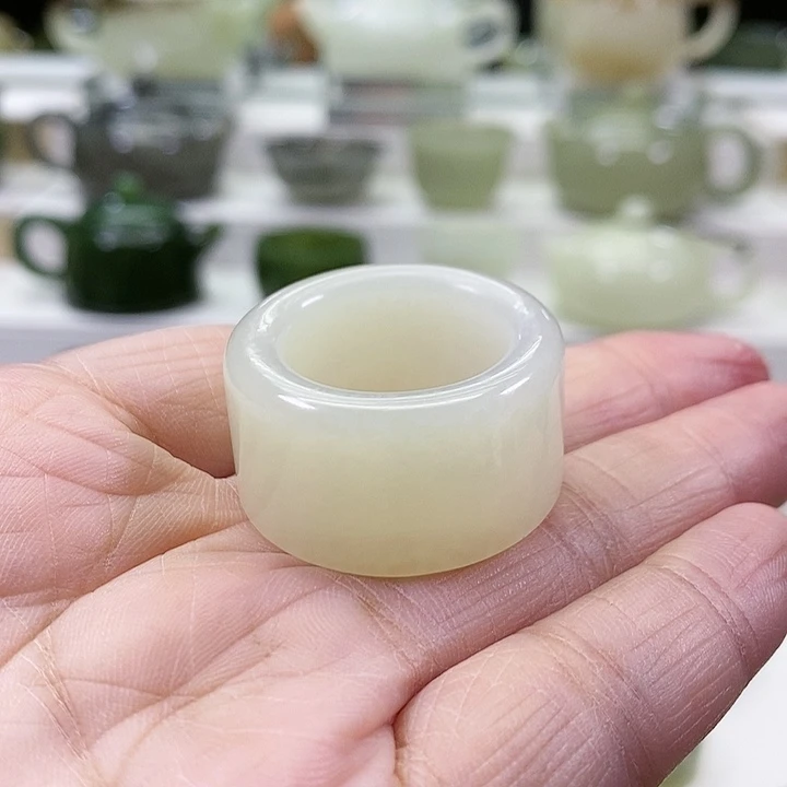 和田玉未镶嵌挂件顺***3扳指