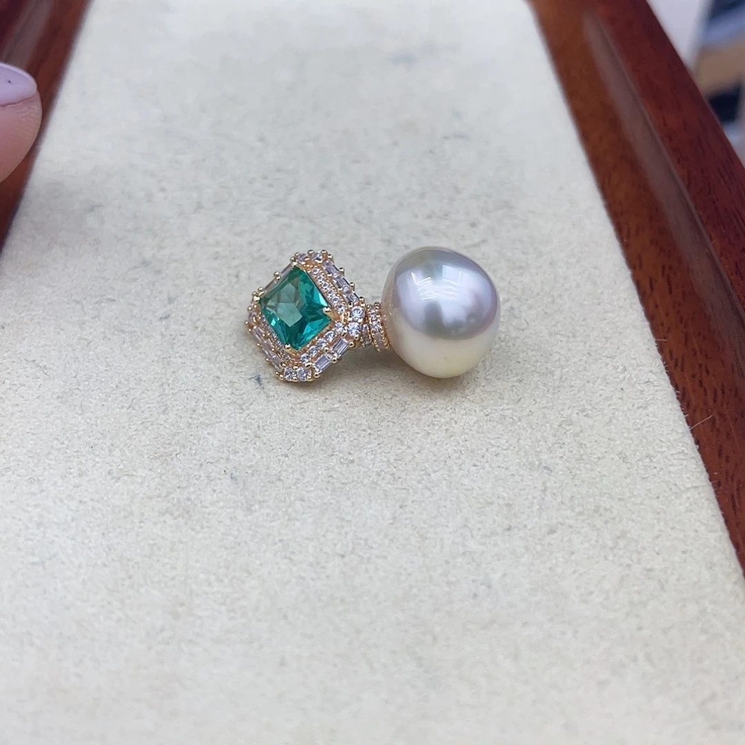 银S925镶嵌海水珍珠颈饰