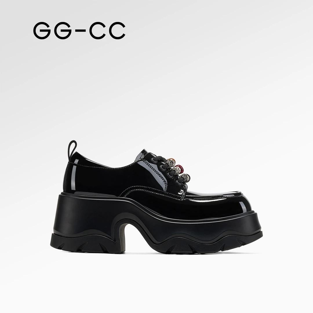 【林允同款】GG-CC洛克复兴2025年秋季新款复古厚底乐福鞋女5038