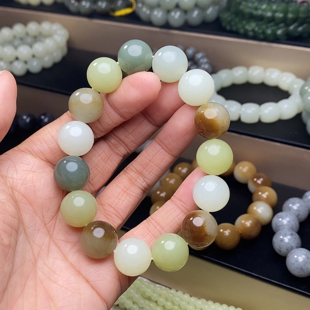 和田玉未镶嵌手链卡14