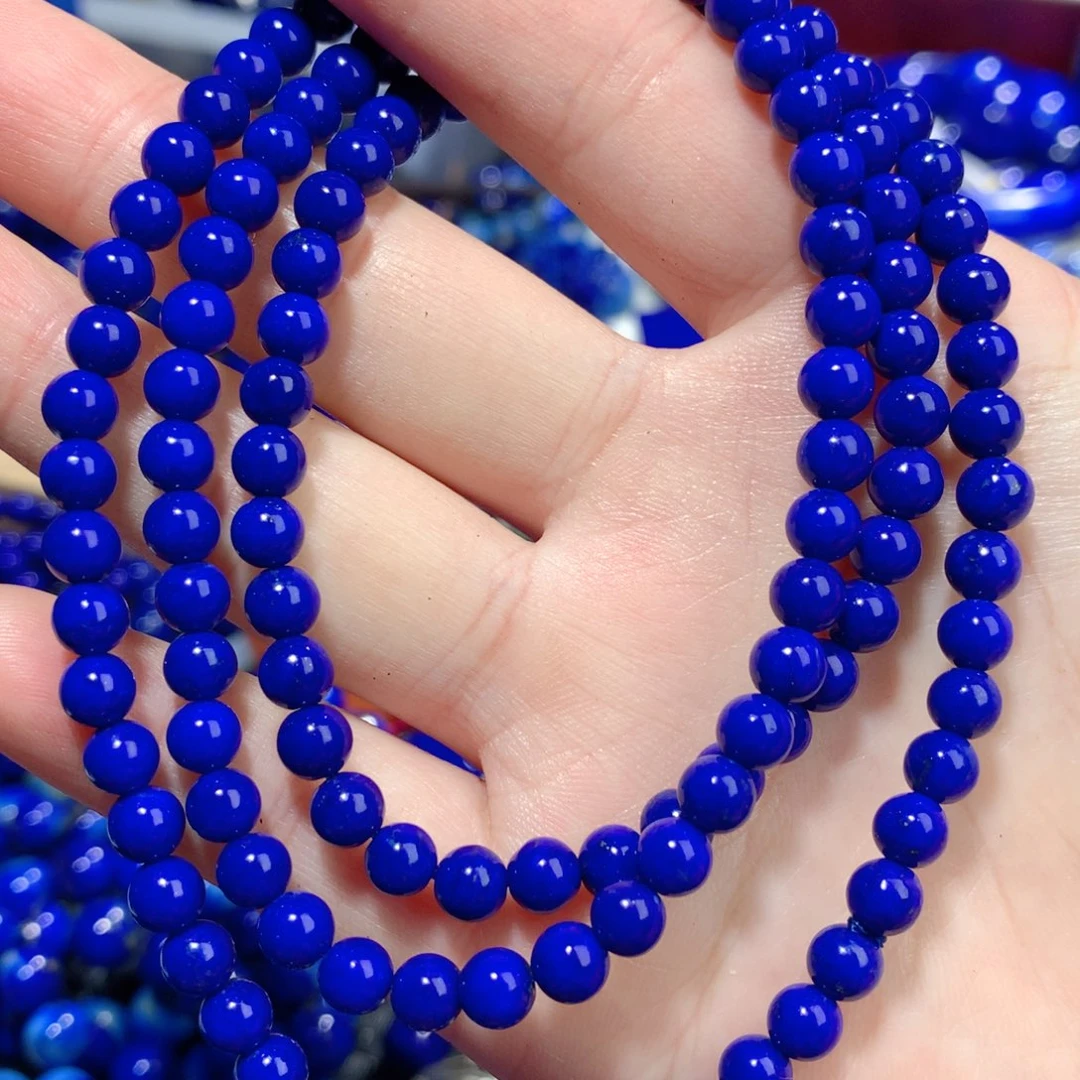 青金石未镶嵌5.4m多圈手链