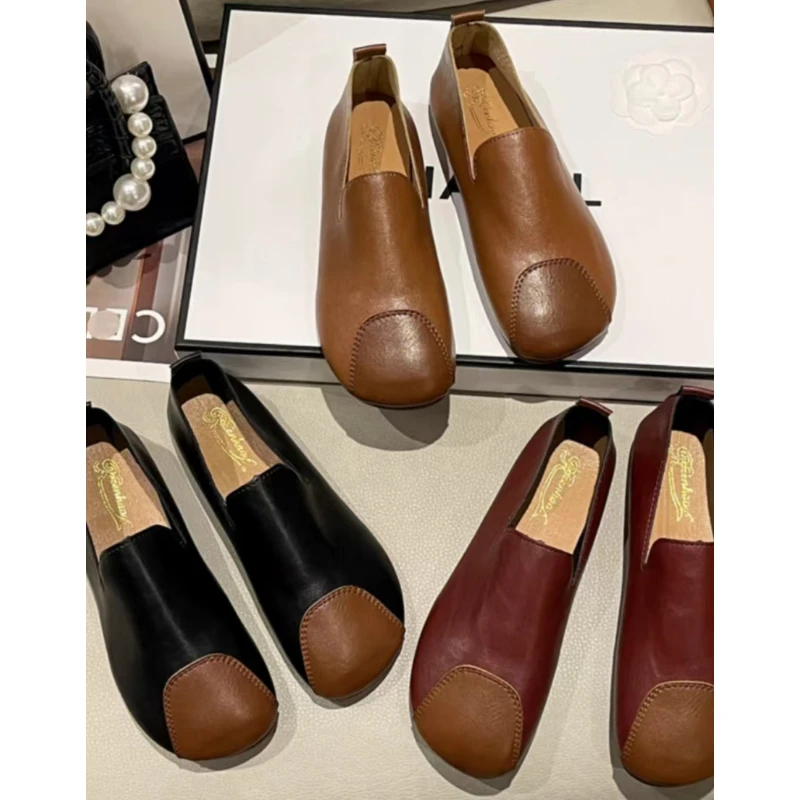 C8802新款圆头软底舒适百搭休闲妈妈鞋仓