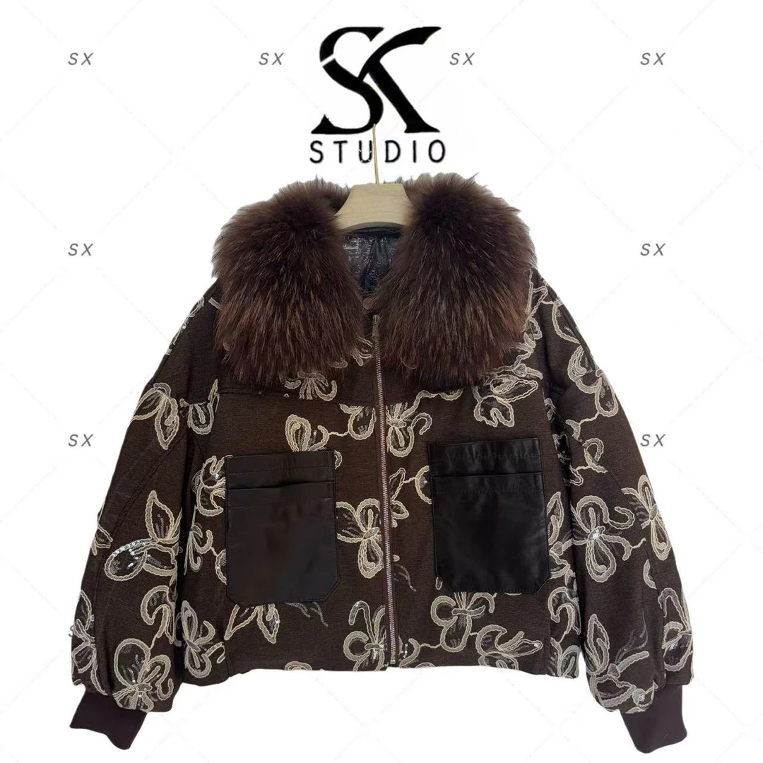 8721轻奢女款时尚外套（貉子毛配羊皮内里鸭绒）SXZY-2506