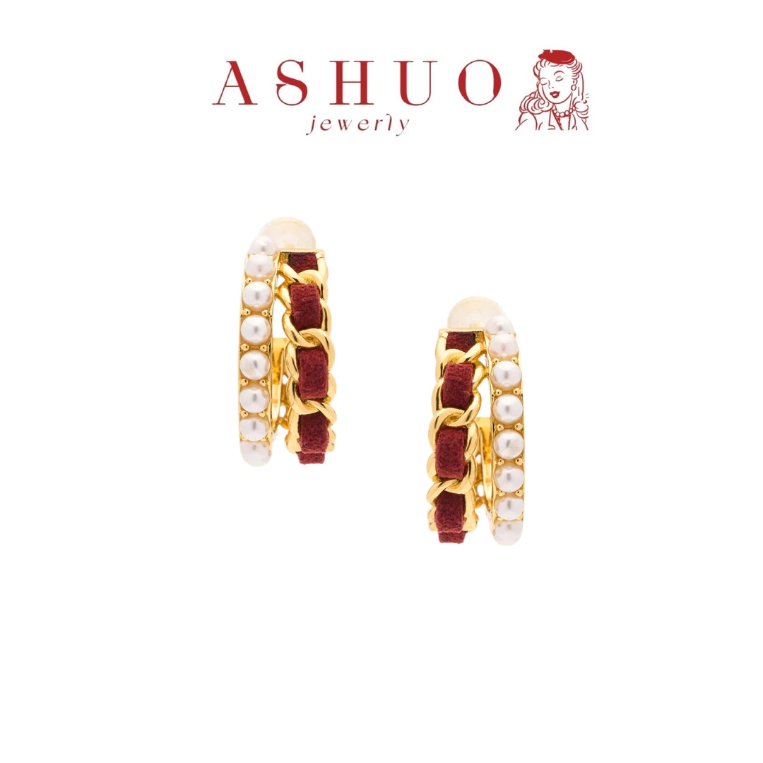 铜合金耳饰 阿烁中古 Oups as9584