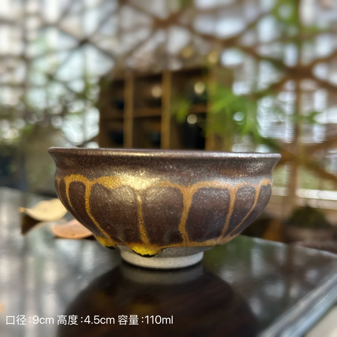 【乐盏堂·江雪】龙窑柴烧 建窑建盏纯手工陶瓷茶具