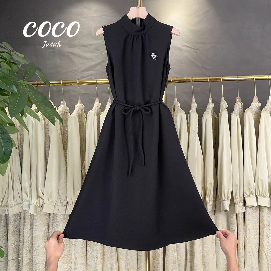 现货【RG1535】2025年新款时尚修身收腰气质百搭减龄显瘦女装连衣裙