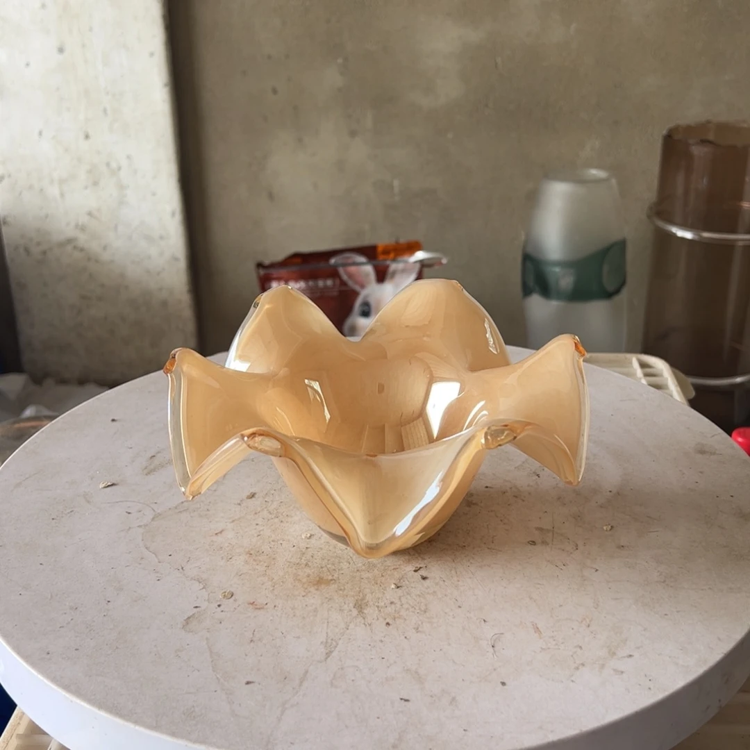 弘扬琉璃花器微瑕长17